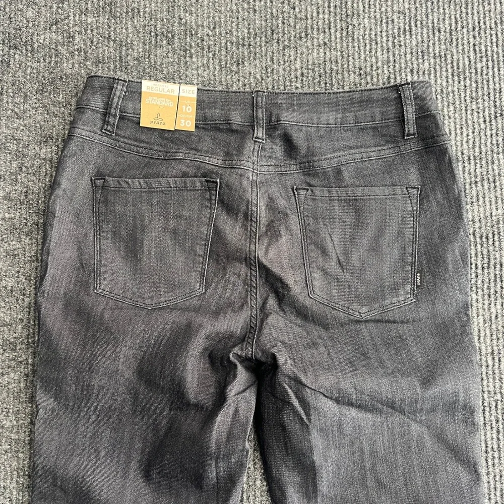 NWT Prana Women's 10 REG‎ Kayla High Rise Jeans Denim Solid Organic Stretch Gray